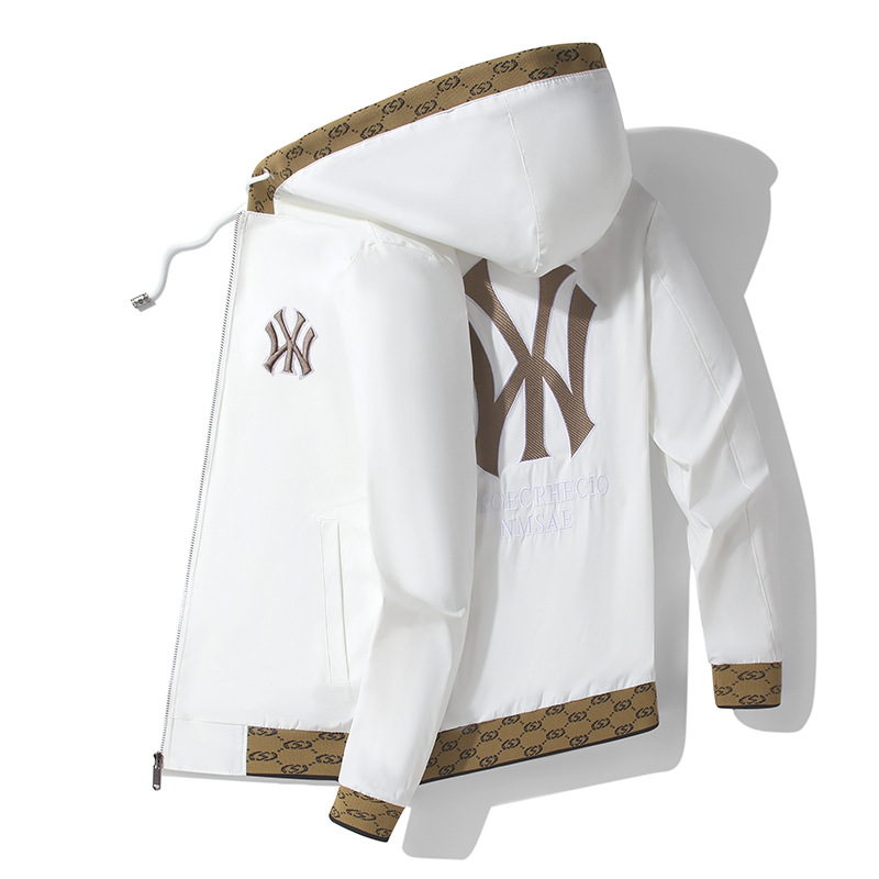 European station autumn new light luxury fashion explosions hooded WY heavy industry embroidery jacket men's a generation of hair