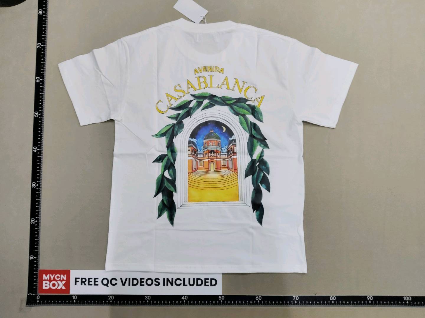 Foreign Trade New Casablanca Short-sleeved Dreamland Door Letter Logo Printed Distinctive Round Neck Short-sleeved T-shirt QC