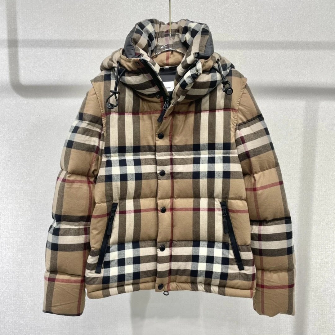 格子可拆卸两穿羽绒服-YT