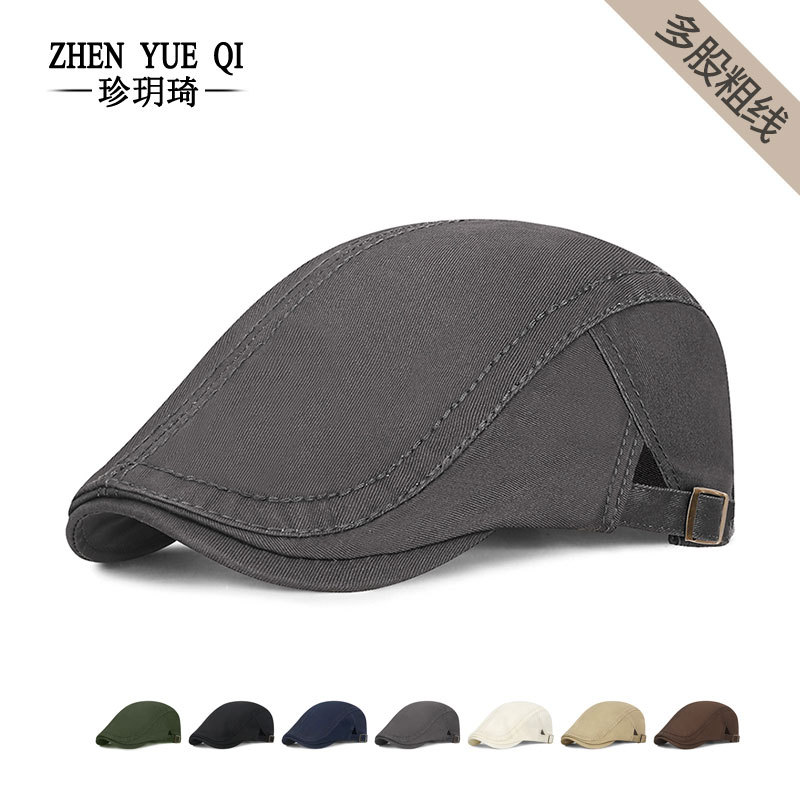Multi-Strand Thick Cord Three-Strand American Retro Artistic Forward Cap Unisex Versatile Outdoor Artist Workwear Style Baseball Cap