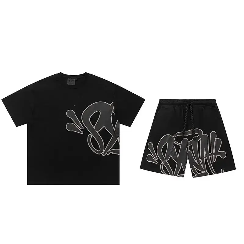 Black T-shirt and shorts set