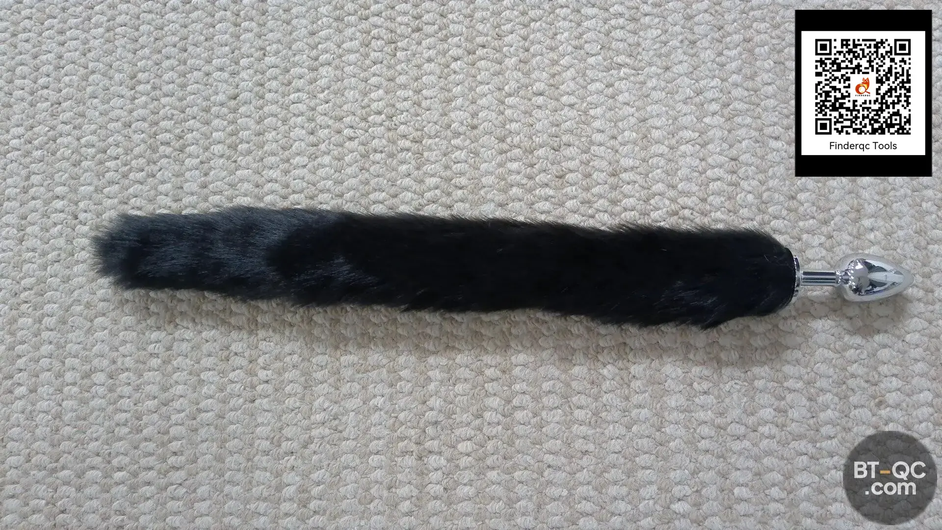 Black Faux Fur Tail Butt Plug