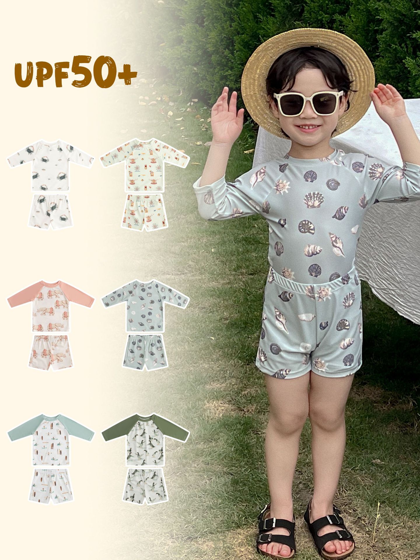 Children's Sun-Protective Two-Piece Swimsuit 2026 New Model Boys' Quick-Dry Swimwear Vacation Style Girls' Baby Swimsuit Wholesale