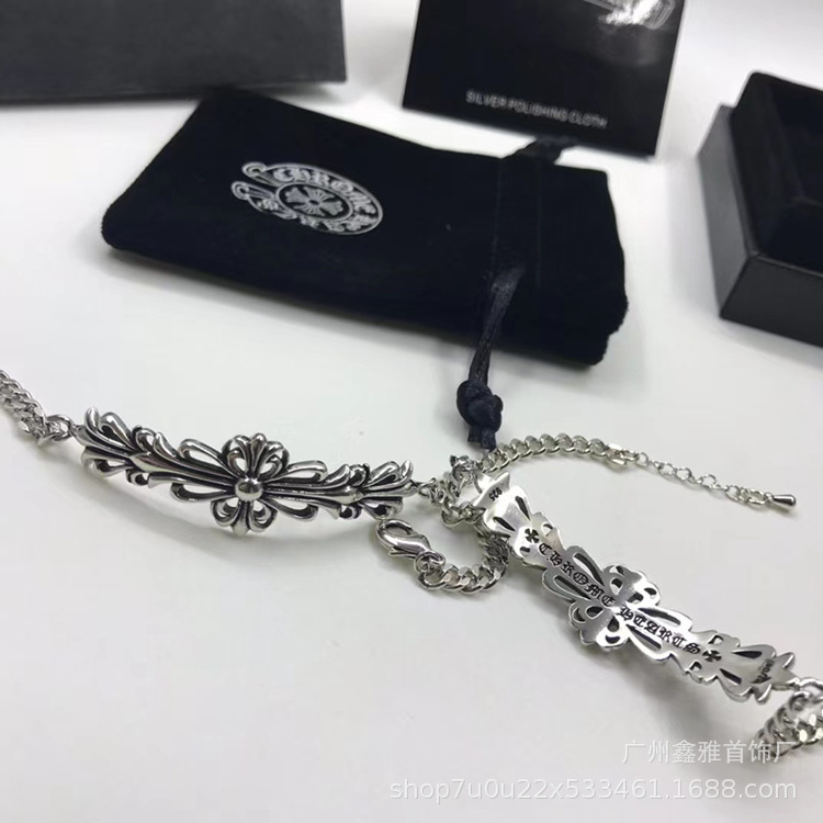 Chcroza new retro cross flower bracelet European and American personality trend fashion old women's bracelet manufacturers wholesale