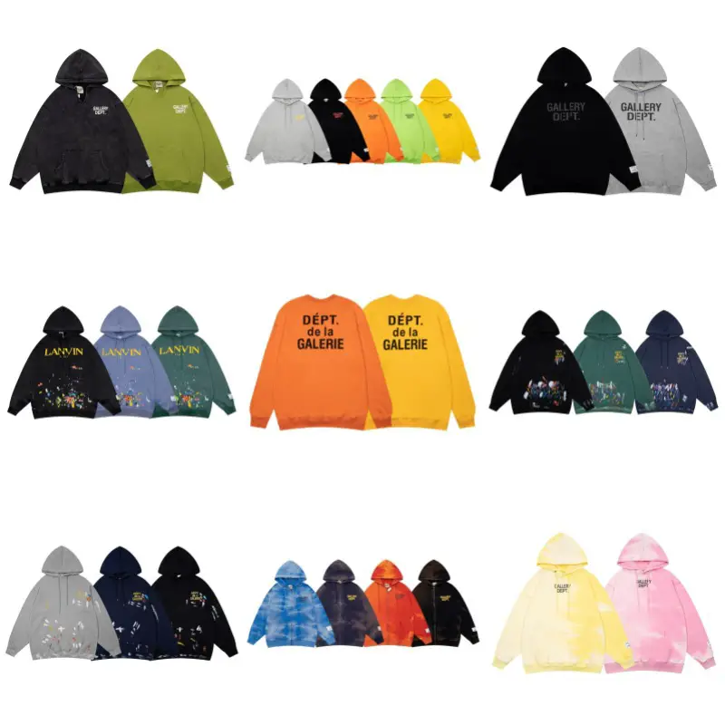 Foreign Trade GALLERY DEPD Classic Letter Splash Ink Graffiti Print Loose Couple Hooded Sweater Hoodie Trendy