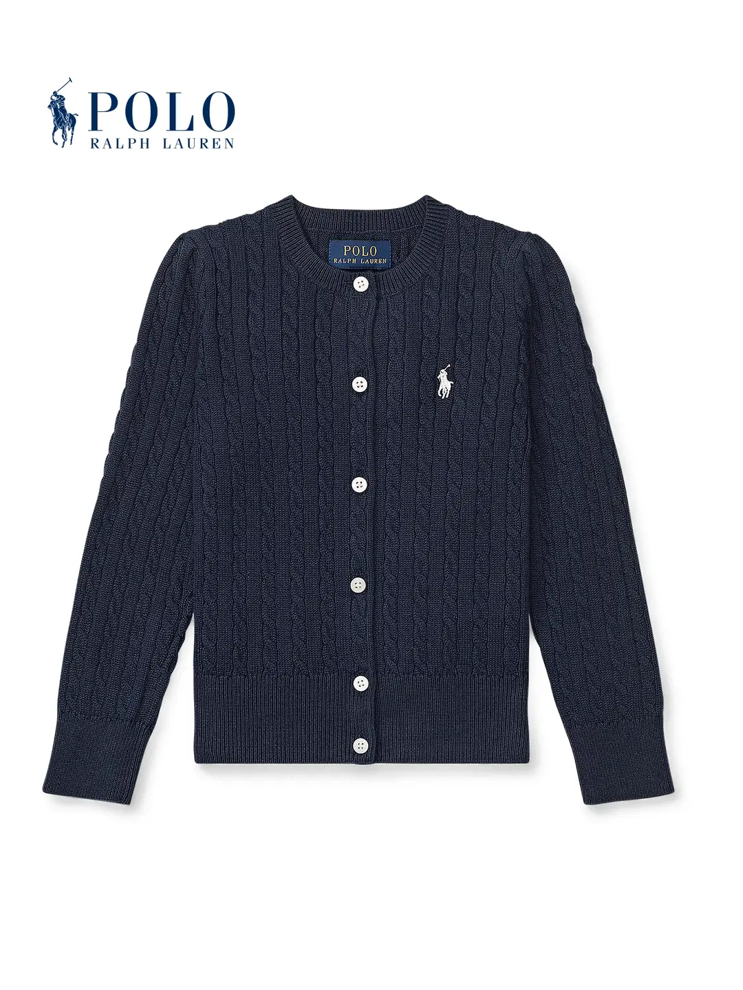 Ralph Lauren/Ralph Lauren Girls Classic Mini Twisted Fancy Cotton Cardigan Rl32845