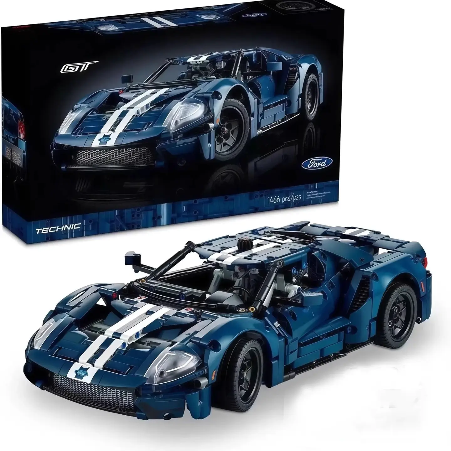 Technology mechanical group GT sports car assembled building block toys