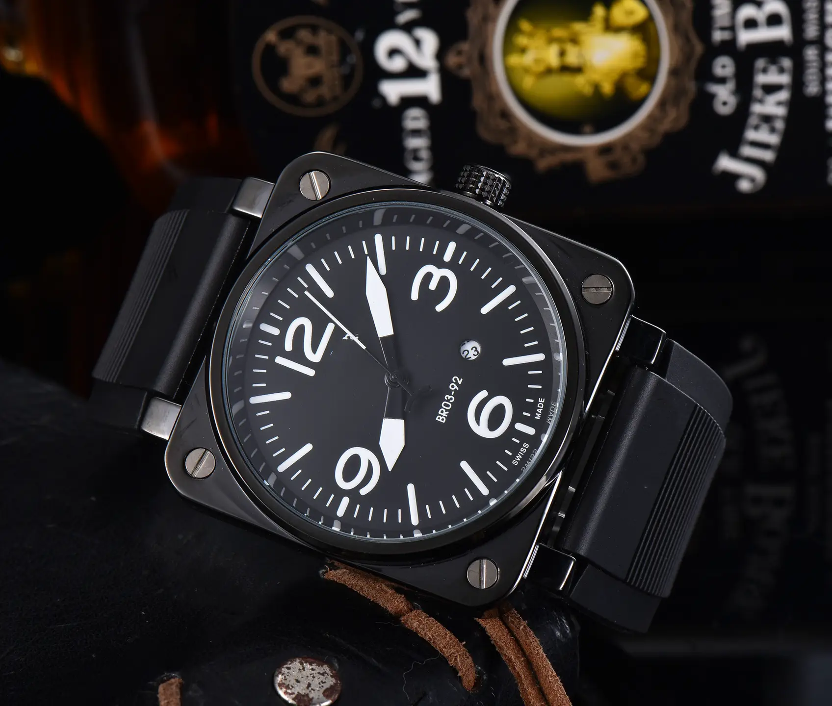 2020 Export Quality Men's Stainless Steel 3 Needle Tape B Square Watch Factory Wholesale