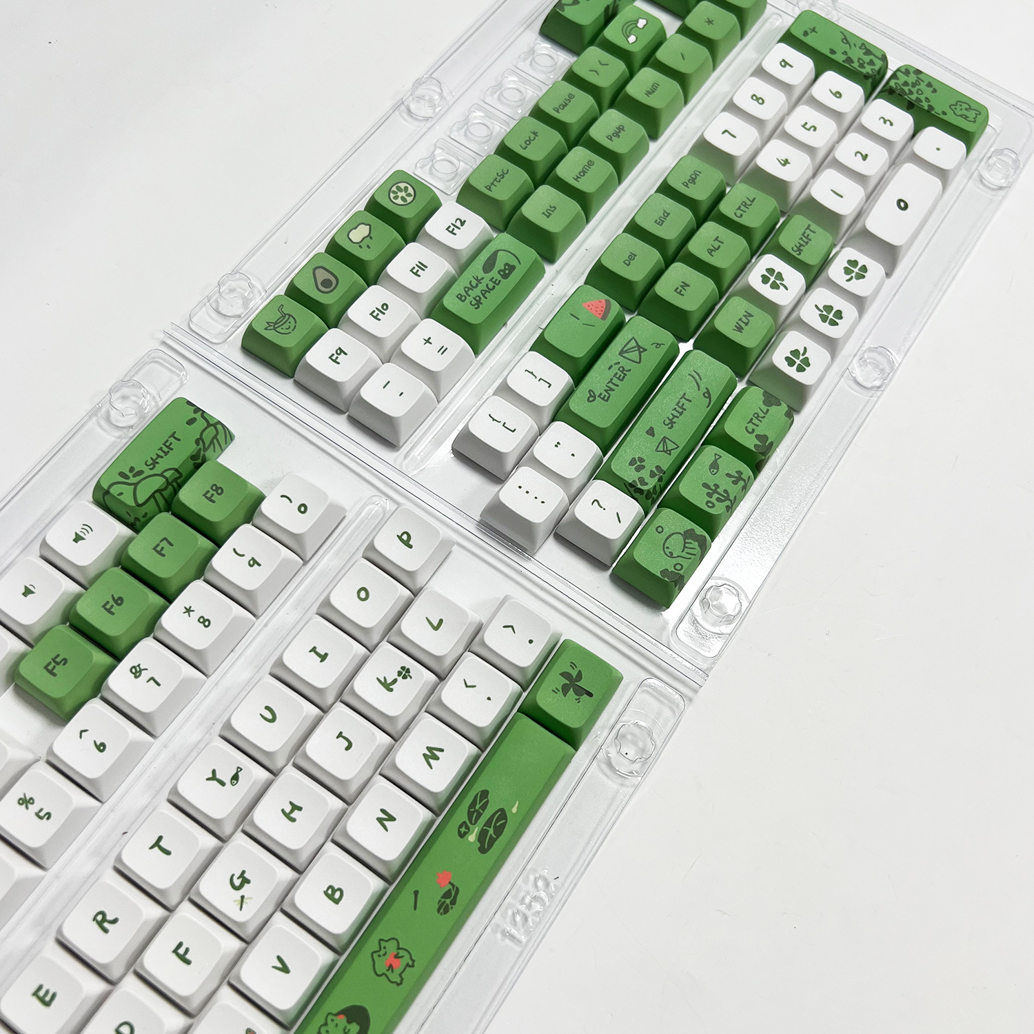 Factory customized XDA high sublimation small frog mechanical keyboard cap mahjong sound 125 key small full set of key cap