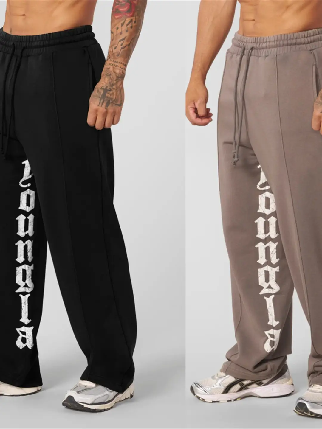 YONGLA pants American fitness sports men's casual trendy brand training deep squat wide leg new loose pants