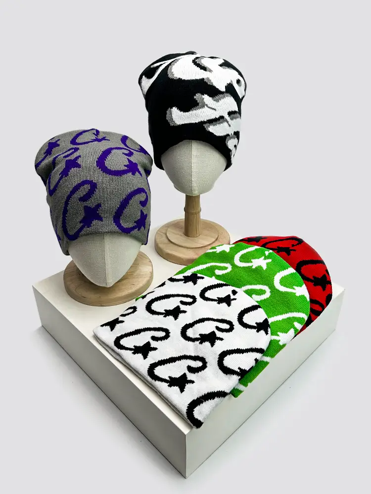 Autumn and Winter New Style Personalized Letter Jacquard Cruise Wool Knit Hat for Men and Women, Warm Hip-Hop Skateboard Pullover Hat
