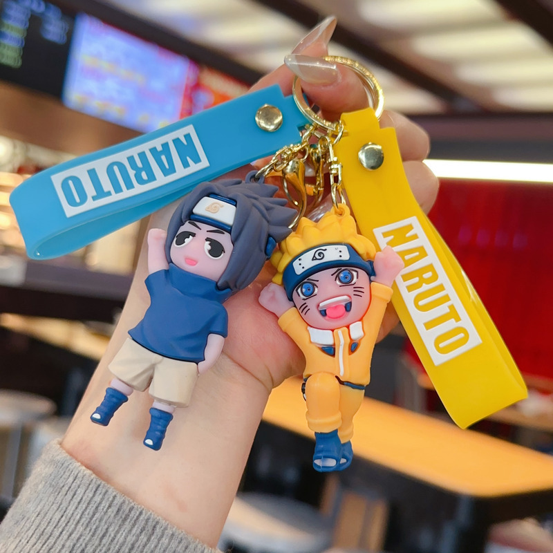 Creative Naruto Keychain Cute Game Character Silicone Doll Backpack Pendant Car Keychain Wholesale