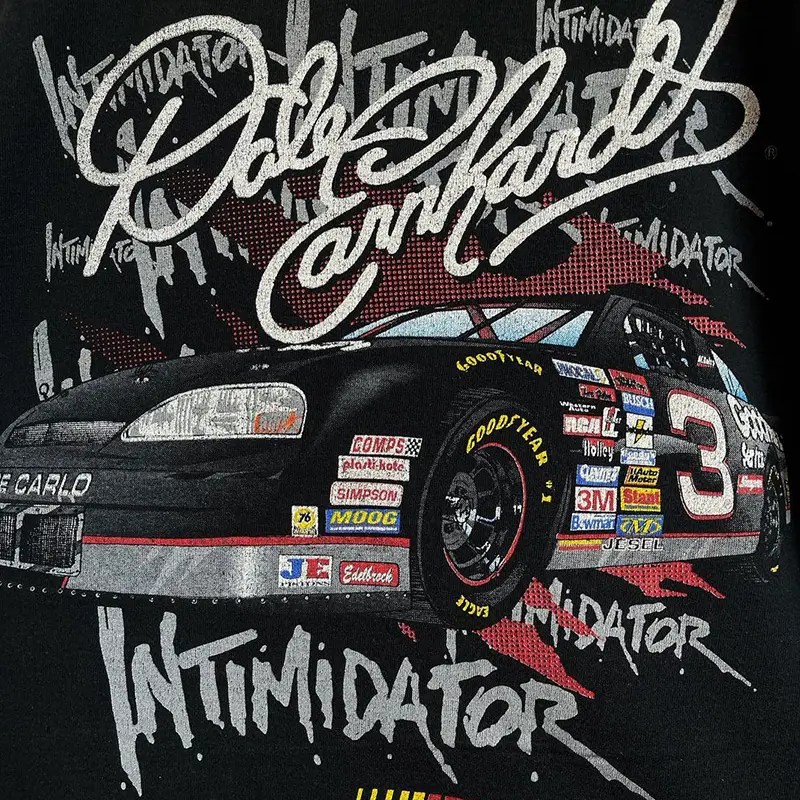 Nascar Racing Heavy Motorcycle Style Trendy Short Sleeve Fashion High Street Vintage Handsome Retro T-Shirt Men