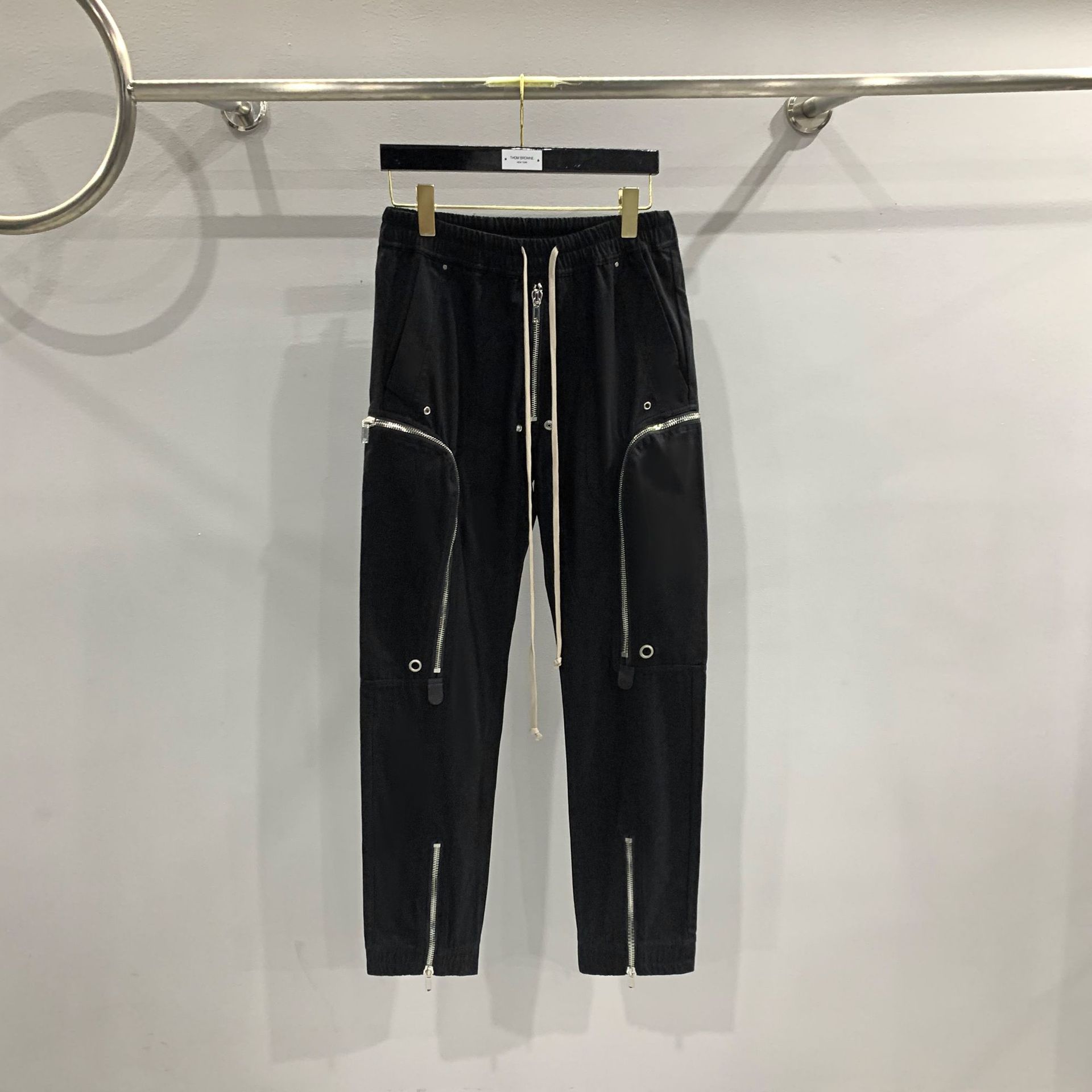 Subhuman Men's Cargo Pants Multi-Zipper Men's Casual Pants Dark Style Motorcycle Pants Functional