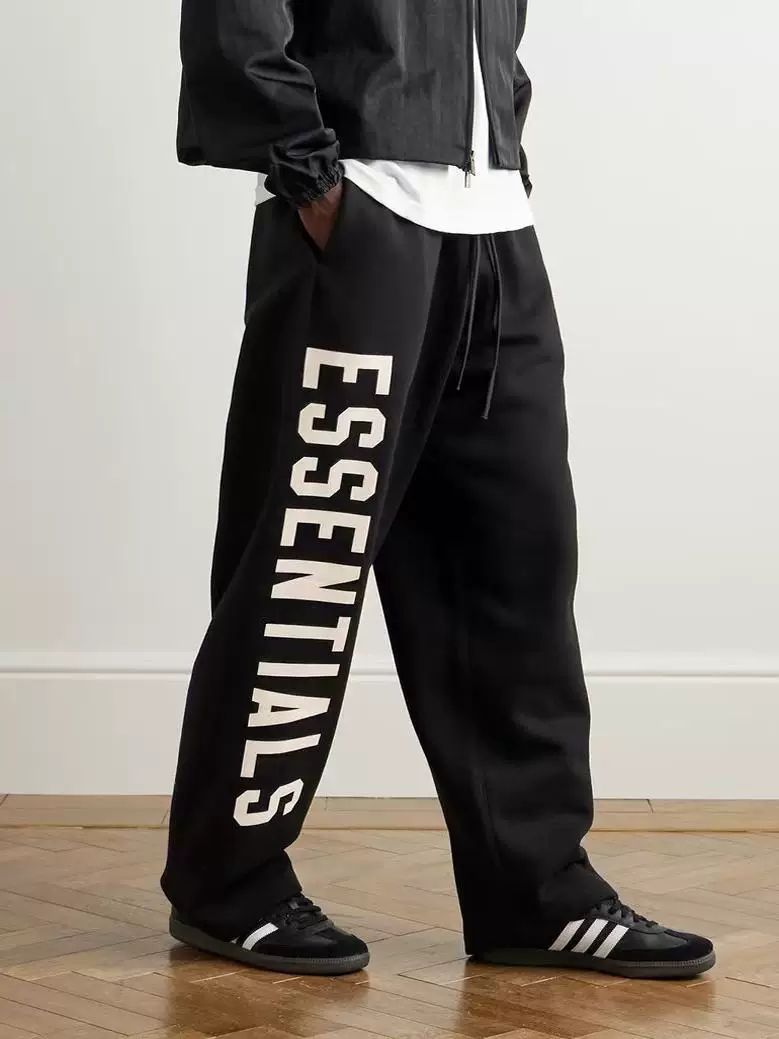 Fear of God Essentials Glen American-Style Straight-Leg Casual Men's Fleece-Lined Long Pants Sweatpants for Winter