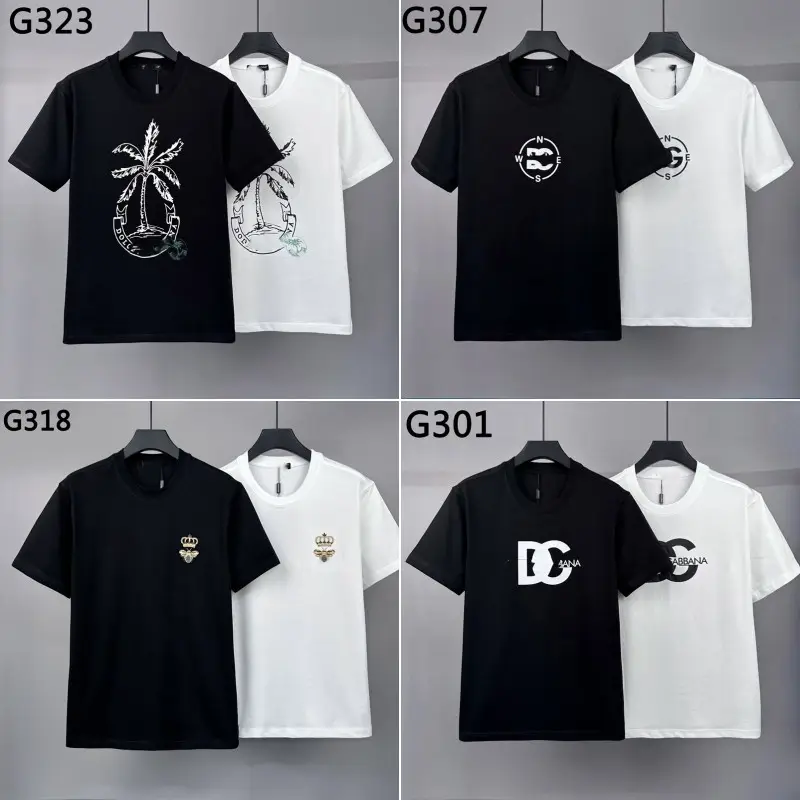4 Banner Broad Edition 240g Pure Cotton Collection Summer Short Sleeve T-shirt Crewneck T Men's Short Sleeve Top Cross-border Half Sleeve T