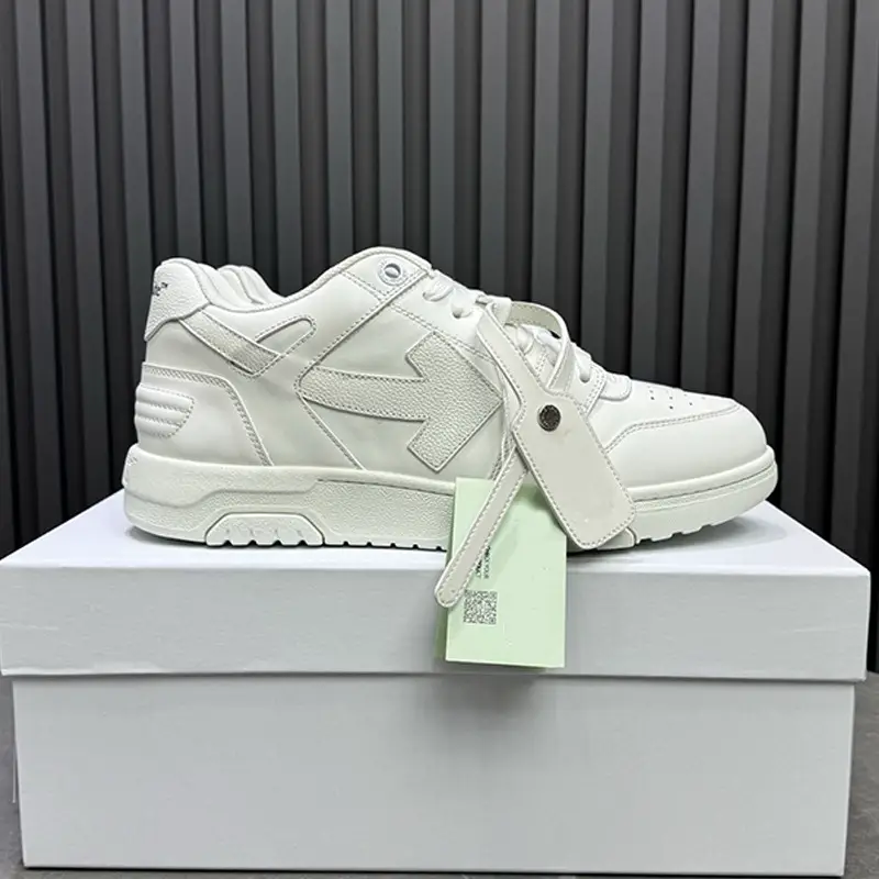 Foreign Trade 2025 New Off Couple Shoes Toe Layer Cowhide Casual Sports Sneakers Big Arrow Low-Top Trendyy Sneakers