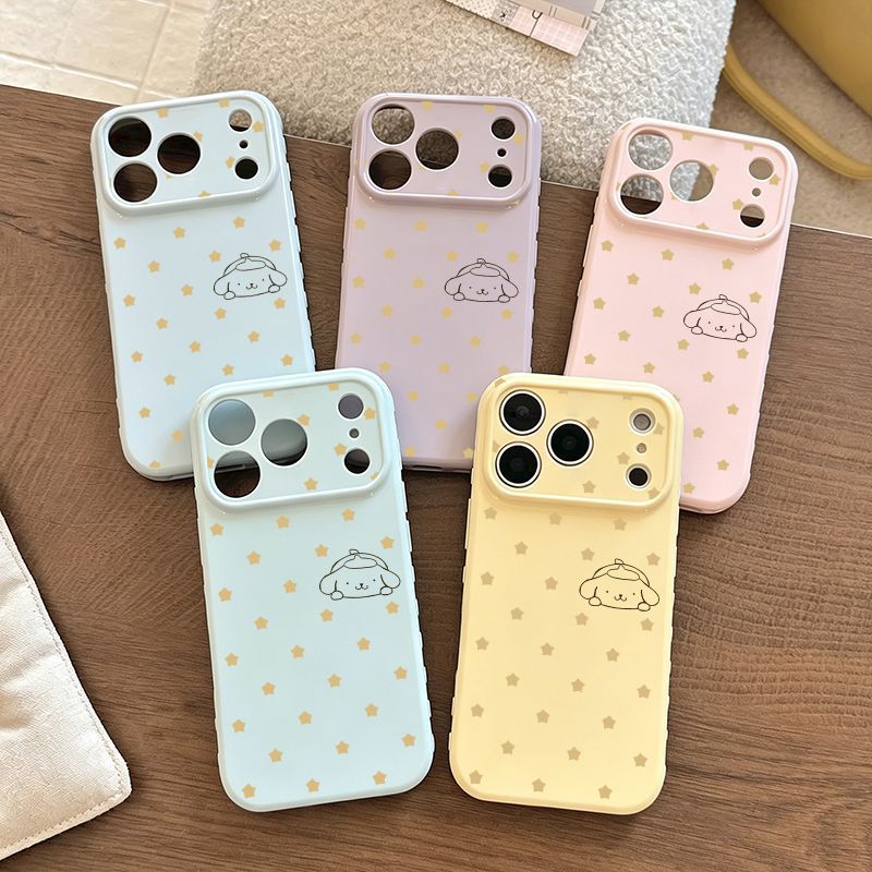 Star Pudding Dog Heart-Shaped Large Window Case Suitable for Apple 17 Pro Max Phone Case 15 16 Pro Soft Case 13