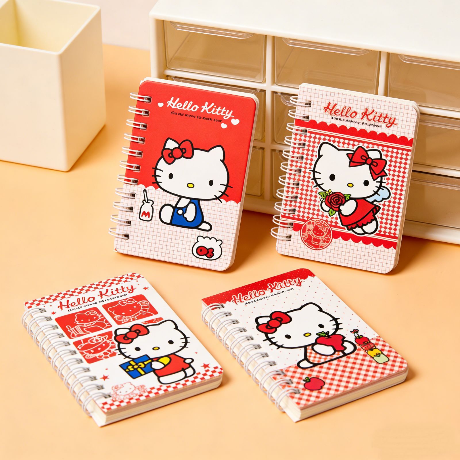 Mai Pin Stationery Hello Kitty Spiral Notebook Cute Kitty Cat Kt Cat Coloring Pages Portable Pocket Notebook