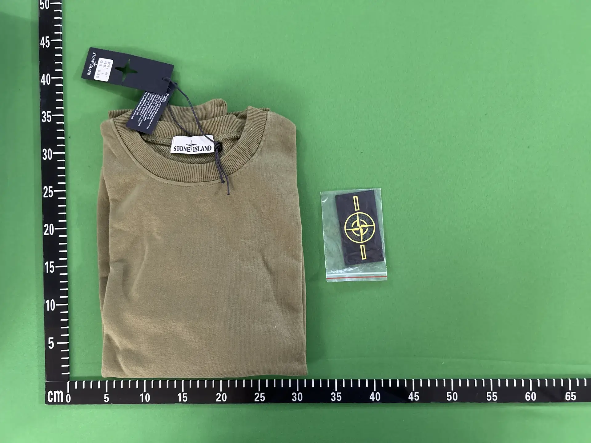 Stone Island Khaki Crewneck Sweater