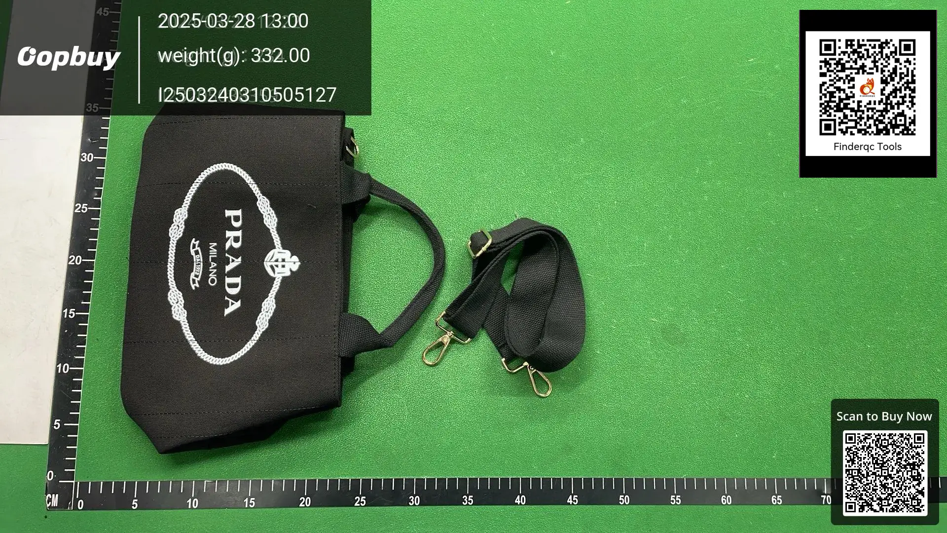 Prada Black Canvas Mini Tote Bag