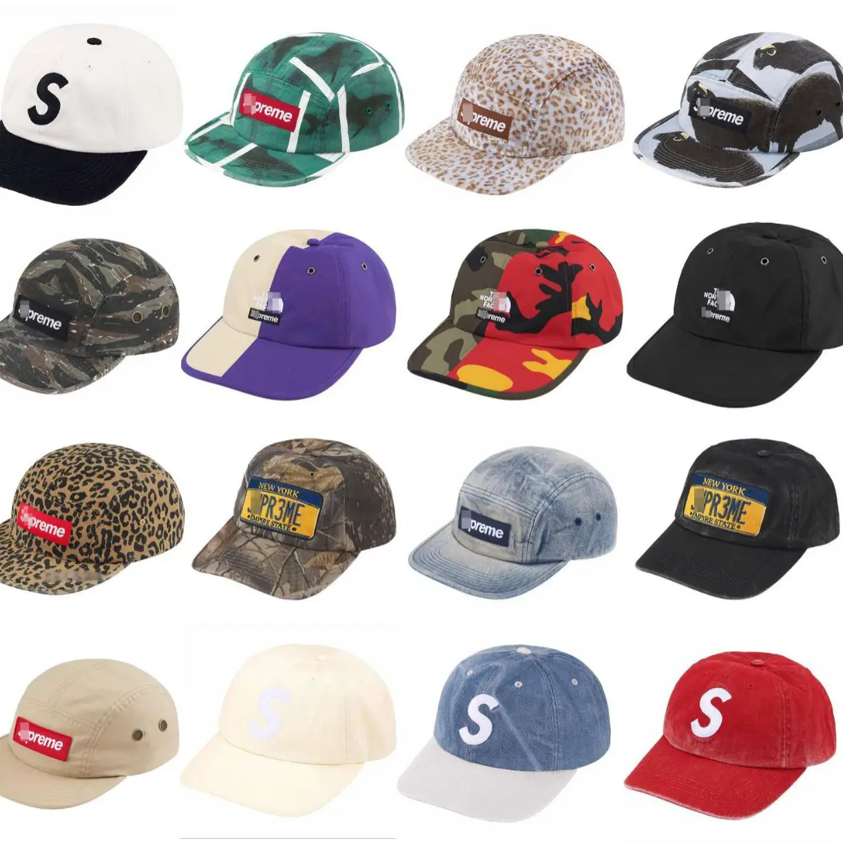 25Ss Cross-Border High Version Sup Joint Duck Cap Stereo Reflective Denim Washed Splicing Box Waterproof Hat