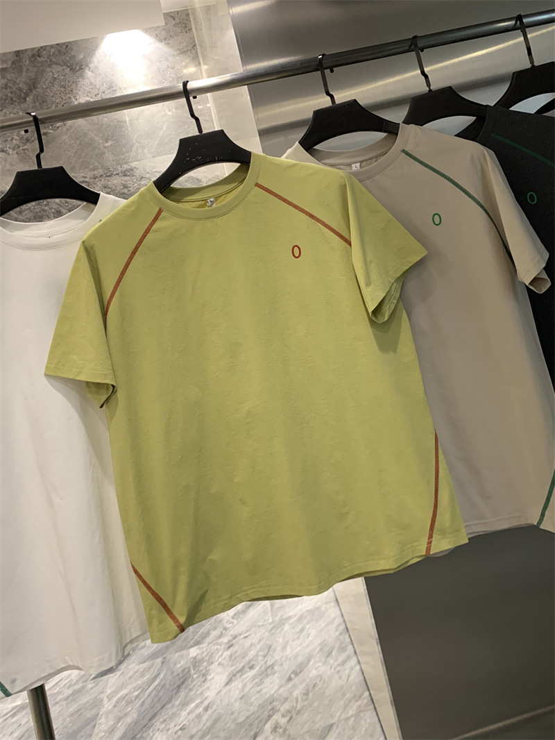 Mountain Style Function! Couple Style! Outdoor Stitching Contrasting Printed Casual Quick-Drying Men's Round Neck Short-Sleeved T-Shirt