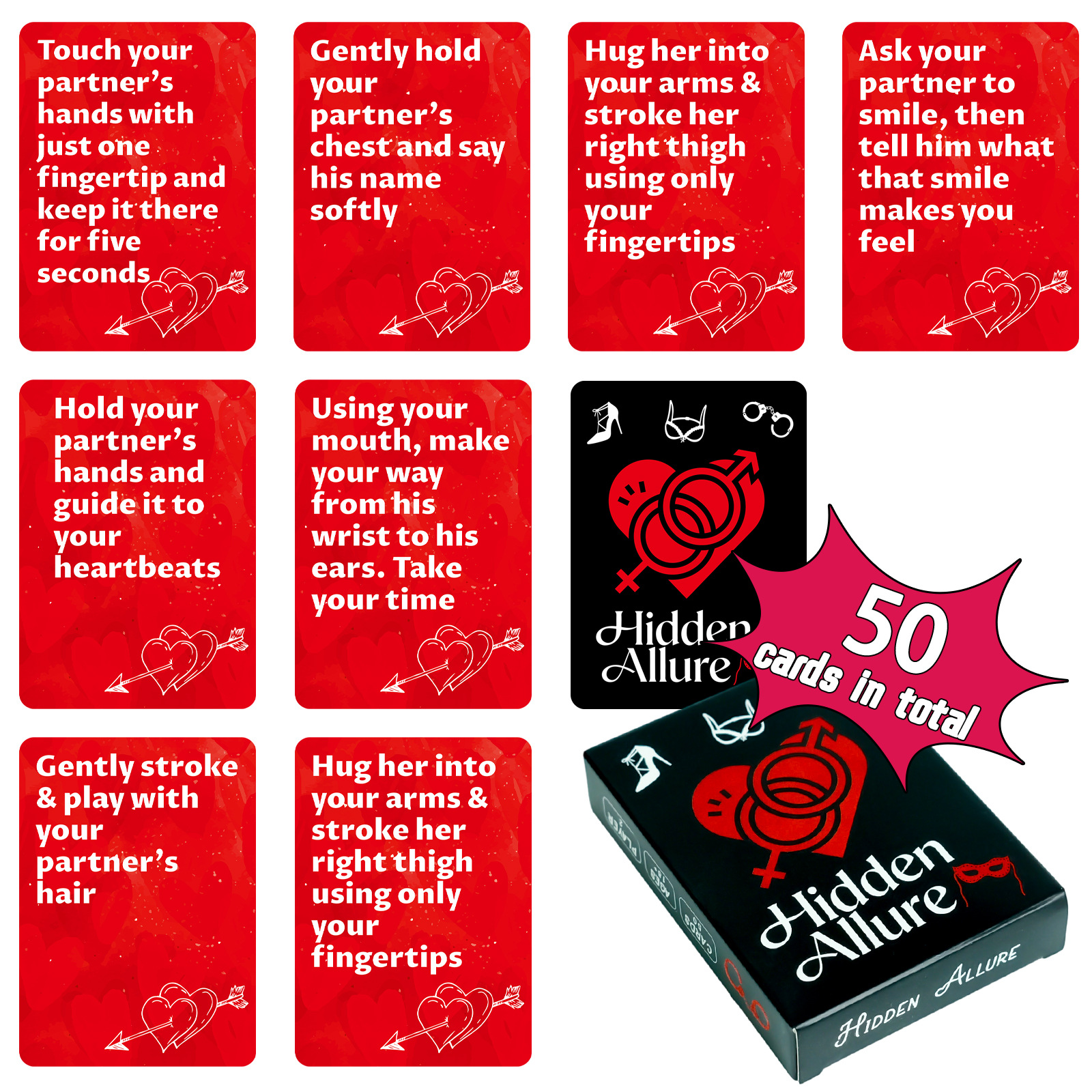 Cross-Border New Model: 50 Romantic Bedroom Couple Date Cards, a Question-And-Answer Game to Enhance Emotional Interaction