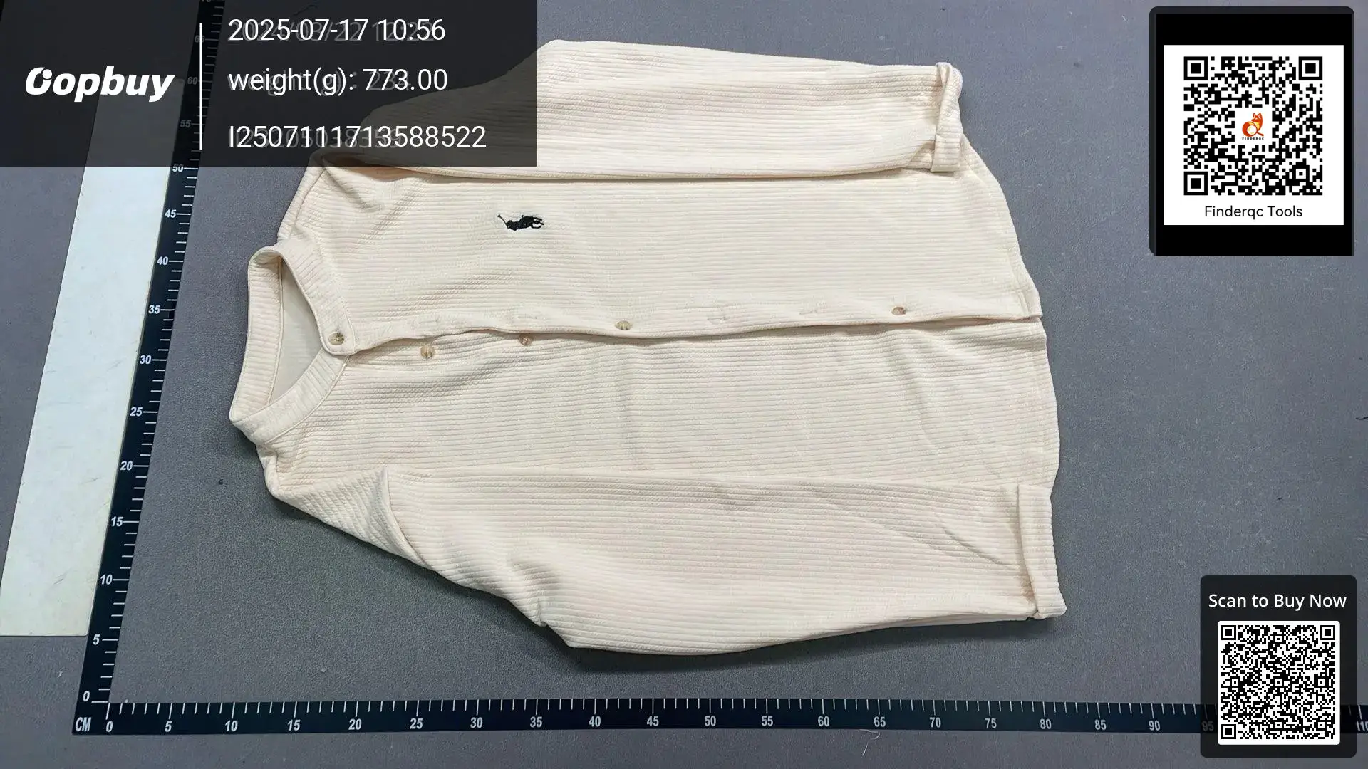 Polo Ralph Lauren Waffle Knit Shirt Cream
