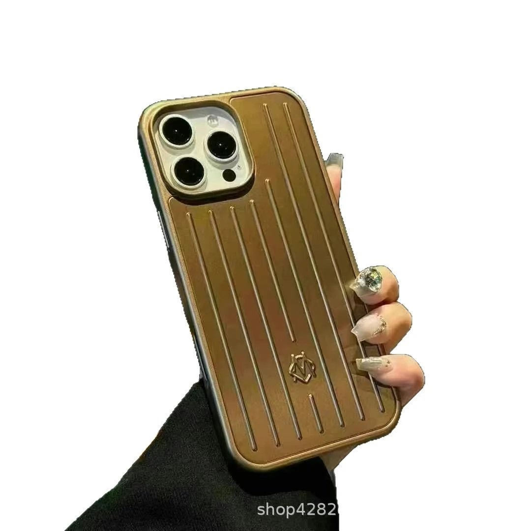 新款铝合金苹果/黑色行李箱全包手机壳适用iPhone17/16/15/14金属