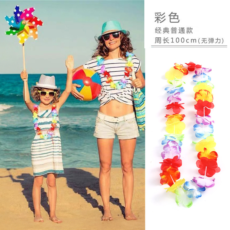 Factory wholesale Hawaiian grass skirt wreath children's party dance performance suit wreath bra dress