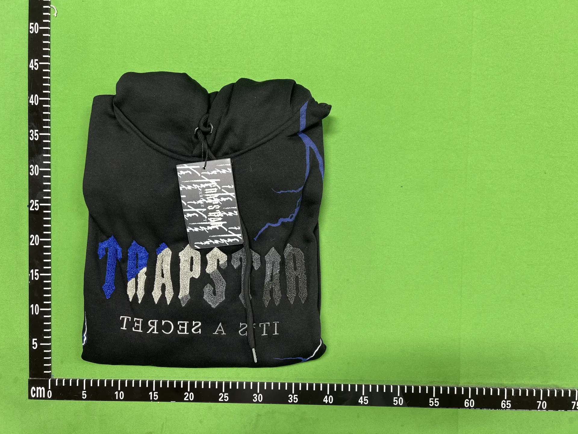 Trapstar classic rainbow gradient letters towel embroidery fleece-lined loose casual hooded sweater suit wholesale