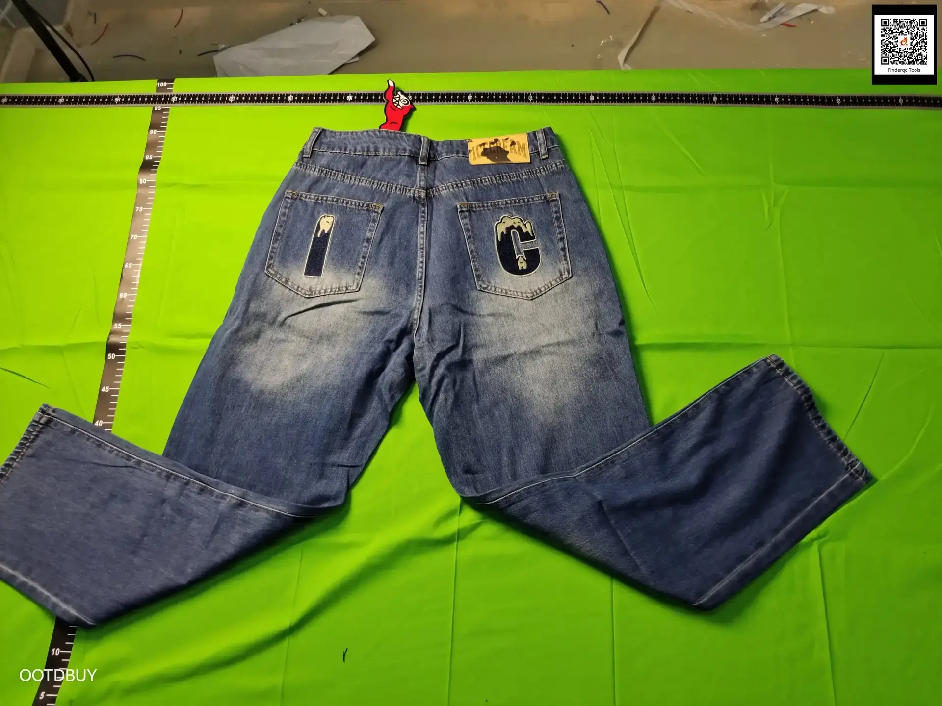 Discount Masi American-Style High Street Hip-Hop Flying Dog Jeans Trendy Straight Loose Versatile Pants