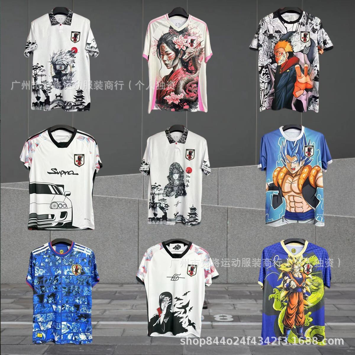 2526 Japan Jersey National Team Jiro Wing Anime Ninja Uchiha Itachi One Piece Goku Football Uniform Number