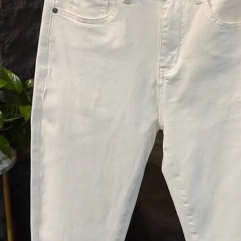2026 Summer New European Style White Versatile Fashion Jeans Men's Light Luxury Stylish Casual Long Pants Trendy