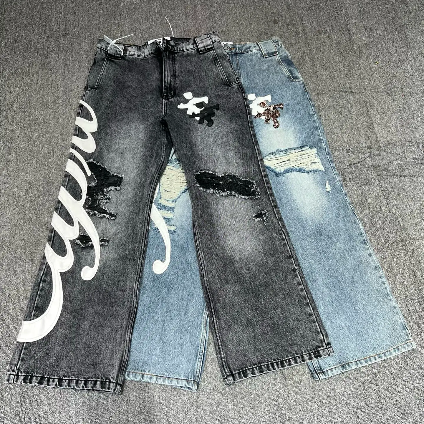 That's a Awful Lot of Cough Syrup Personalized Ripped Embroidered High Street Casual Jeans