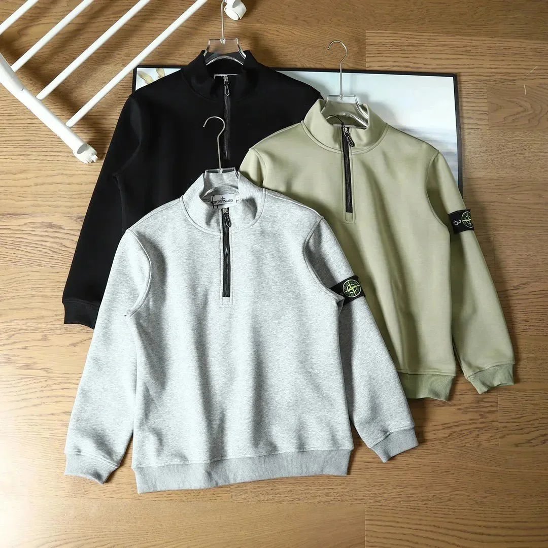Stone Island Zip Neck Sweatshirts