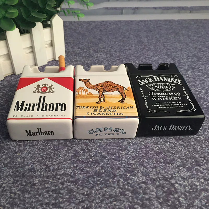 Cigarette Box Ceramic Ashtray Home Living Room Office Supplies Customizable K-022 QC-foto van TAOBAO op Qualit.ly