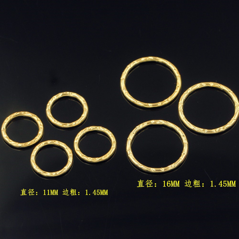 U.S. No Folding 14K Gold Injection 14/20GF Pattern Ring Closed Ring Ring Knuckle Ring Joint Ring