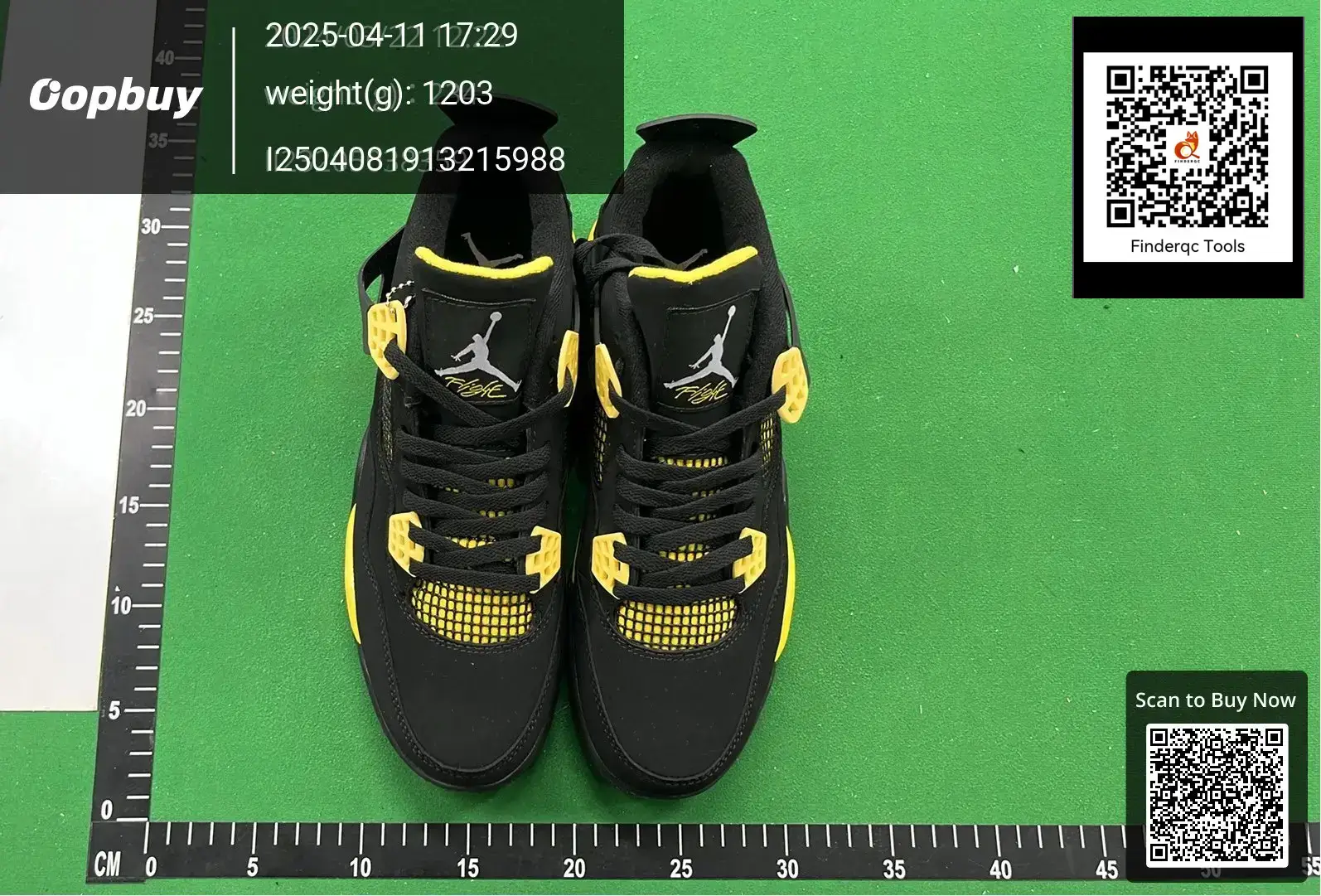 Jordan 4 Retro Black Yellow