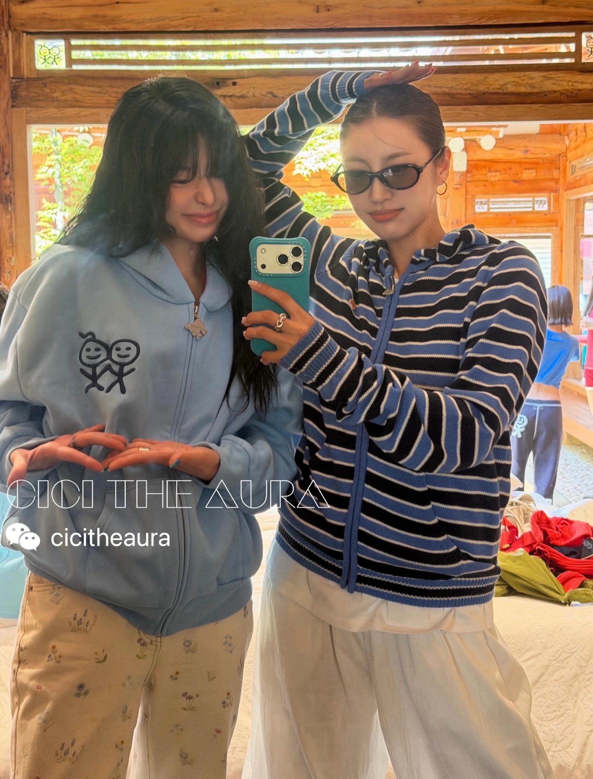 CICI THE AURA zip-up hoodie