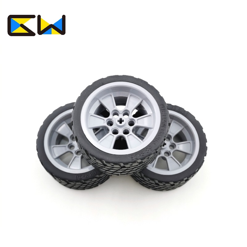 Compatible with Lego mosaic blocks 44771 super large shockproof wheel tires motorcycle wheels 68.8x 36 flat tires