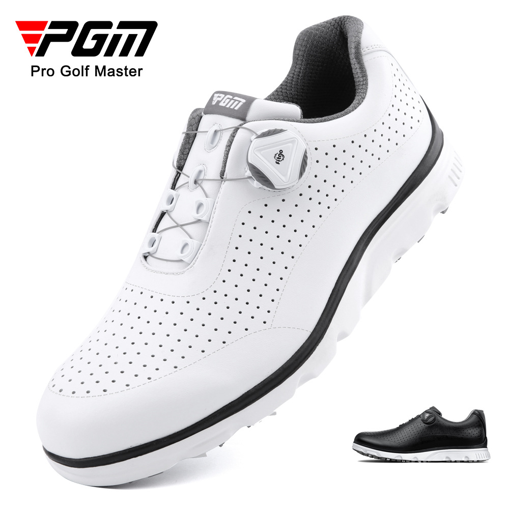 PGM new golf shoes revolving shoelaces men's shoes lightweight sports super breathable golf shoes