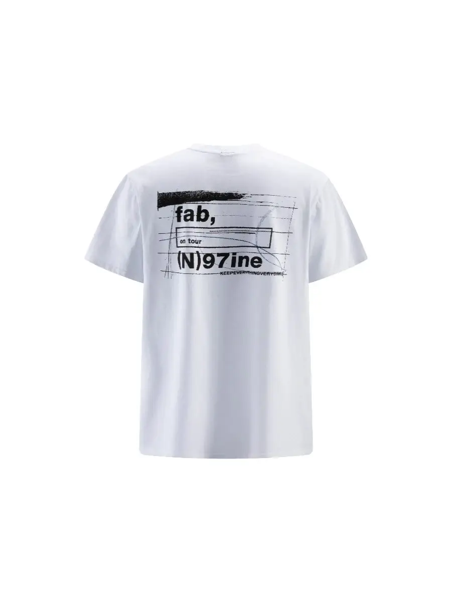 Lmyer Number Nine Retro Print Vintage Loose Couple's Same Cleanfit Style Short Sleeves