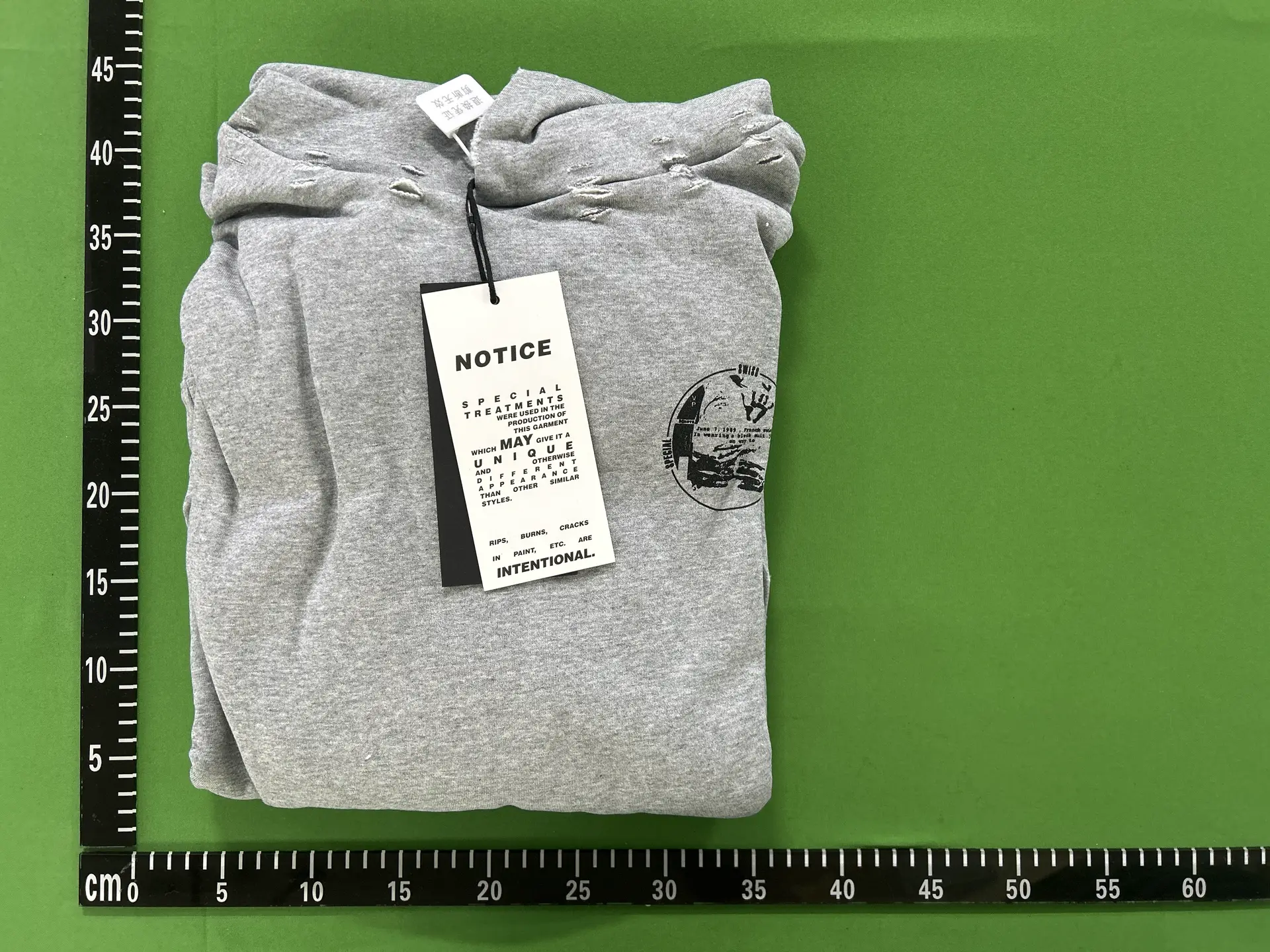 Ramming ERD 25FW Melancholic Rich Second Generation Destruction Wormhole Making Old Poster Portrait Printed Boxy Hoodie