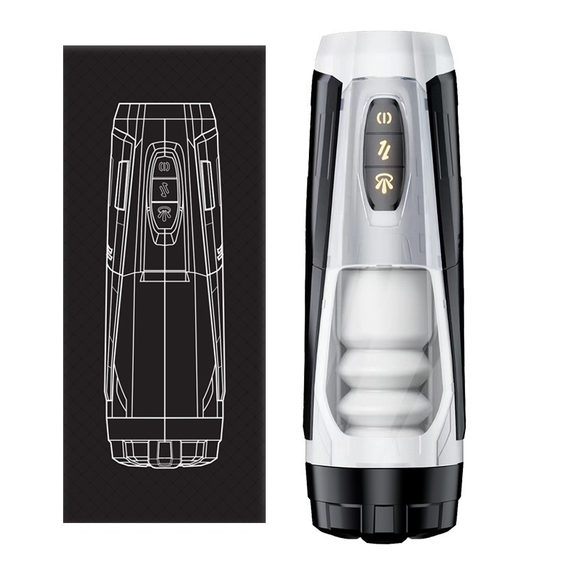 Mecha Warrior Aircraft Cup Men's Hands-Free Fully Automatic Electric Telescopic Sound Adult Men's Sexual Masturbation Toy