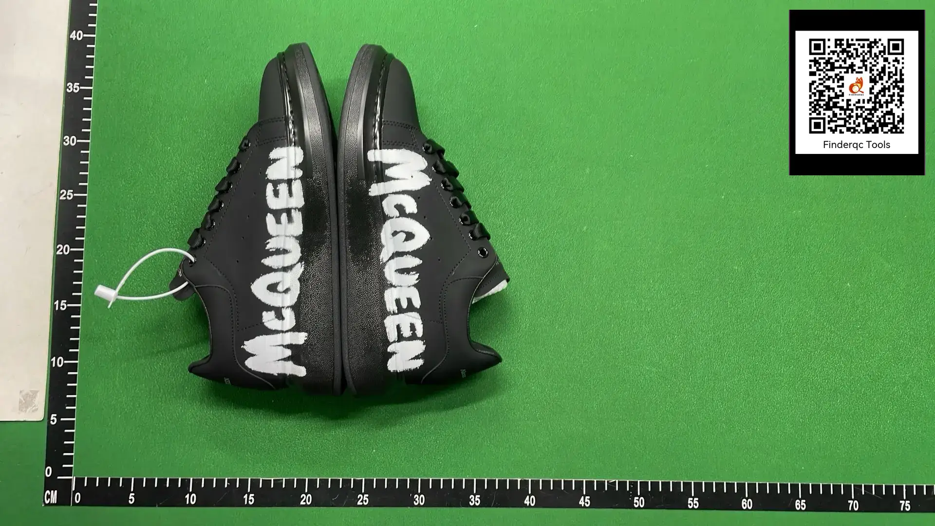 Alexander McQueen Graffiti Black Leather Sneakers