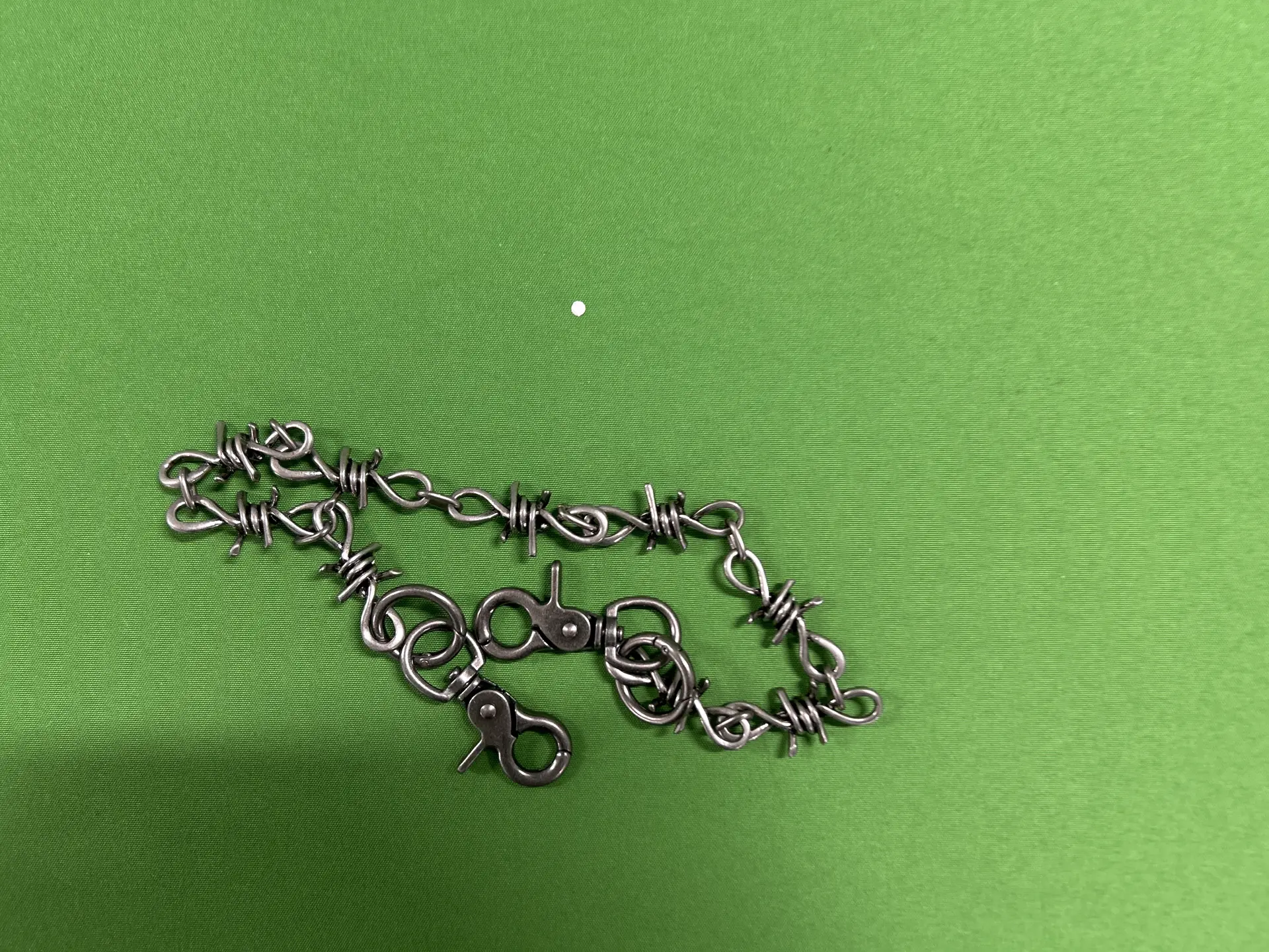 Silver Barbed Wire Punk Chain Necklace