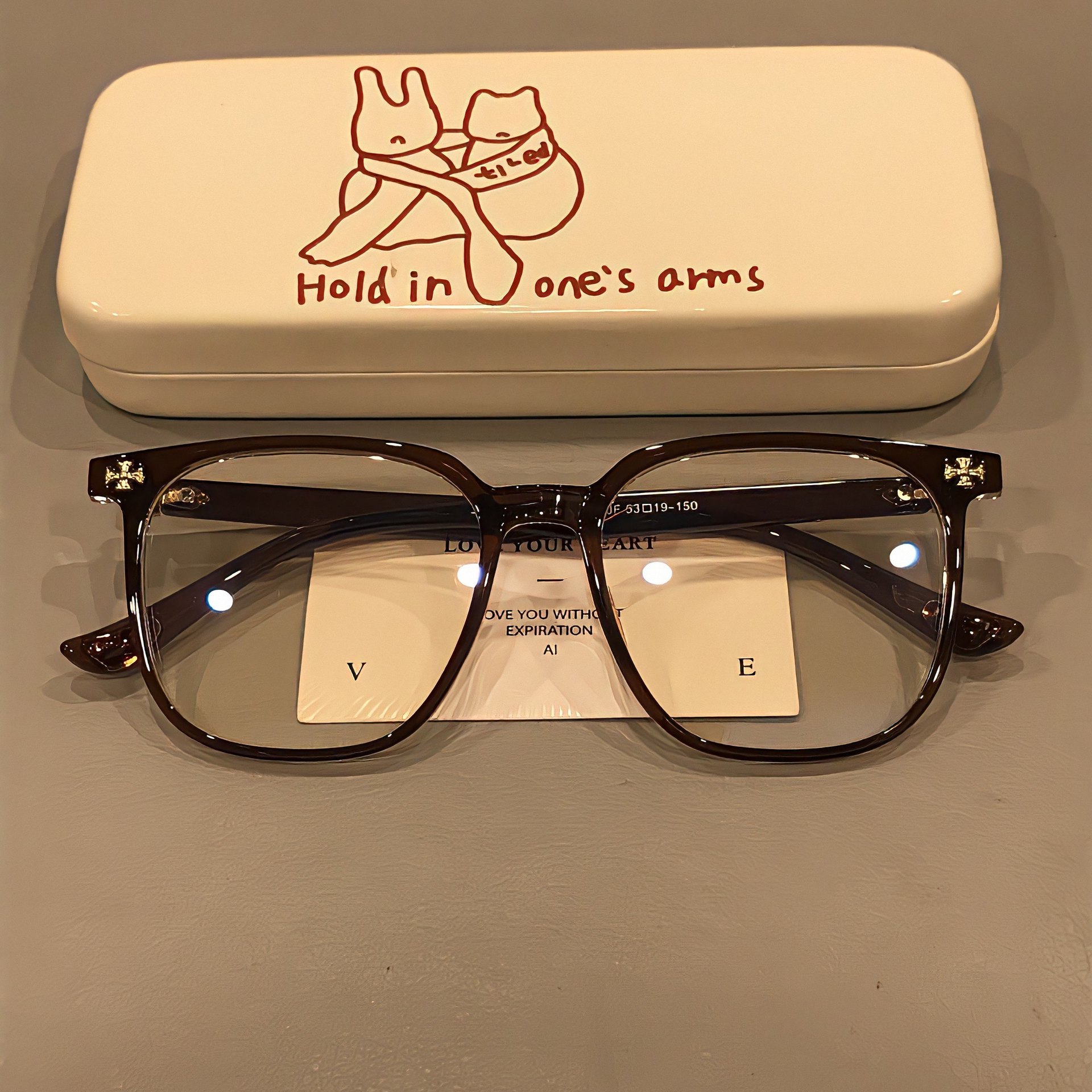 Ice American-Style Prescription Glasses for Women, Available with Prescription Lenses, Large Frame for Square and Round Faces, Professional Blue Light Blocking, Plain Lenses, Natural Look Eyeglass Frames