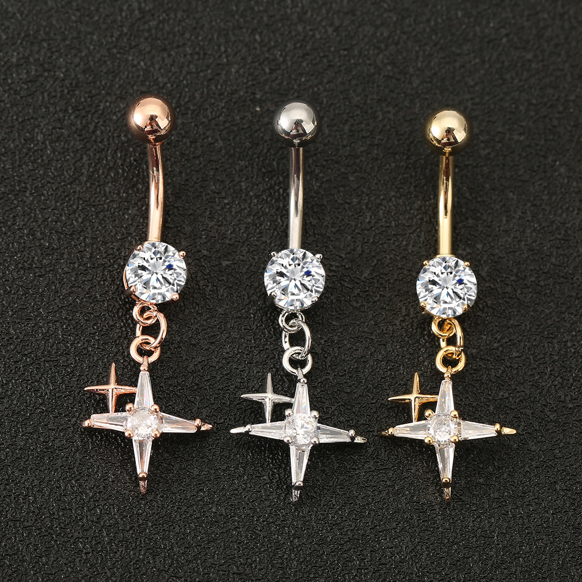 in stock belly ring cross belly button ring human body piercing jewelry belly button nail European and American style belly button buckle